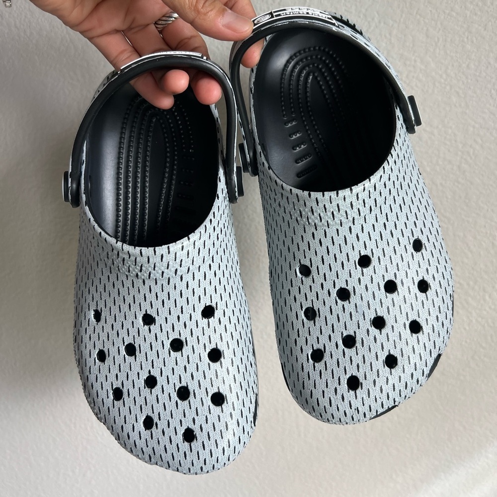 Kids Lightweight Ventilated Crocs - Black & White New in bag